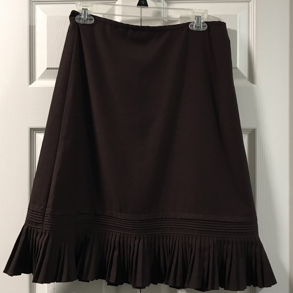 George Chocolate Brown Midi Skirt